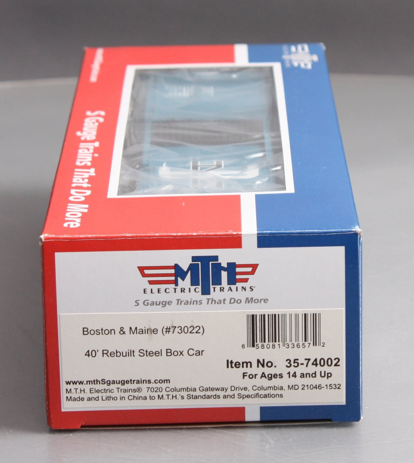MTH 35-74002 S Boston & Maine 40' Rebuilt Box Car #73022 LN/Box
