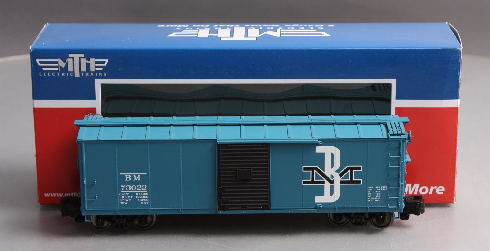 MTH 35-74002 S Boston & Maine 40' Rebuilt Box Car #73022 LN/Box
