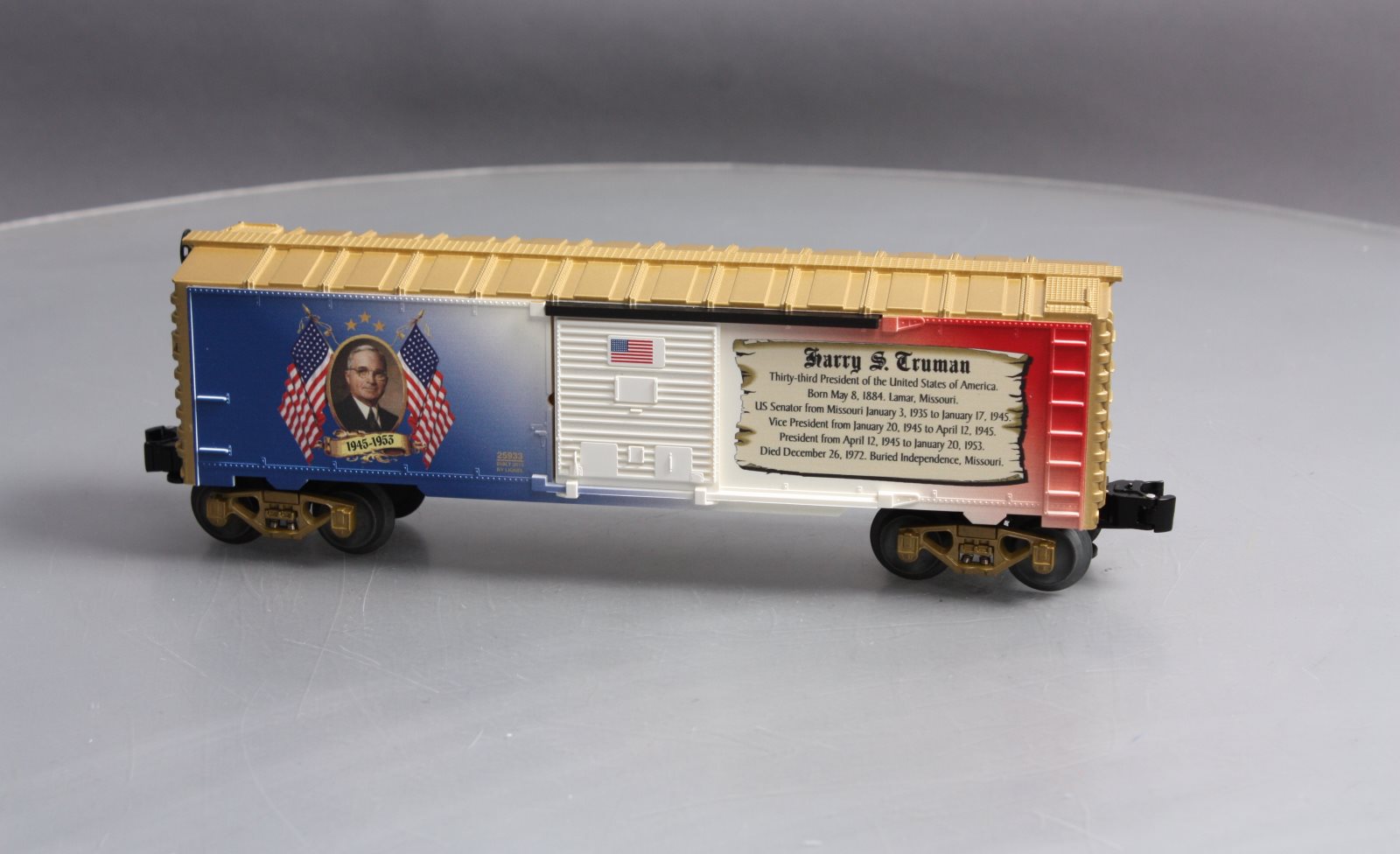 Lionel 6-25933 O Gauge USA President Harry S. Truman Boxcar LN/Box