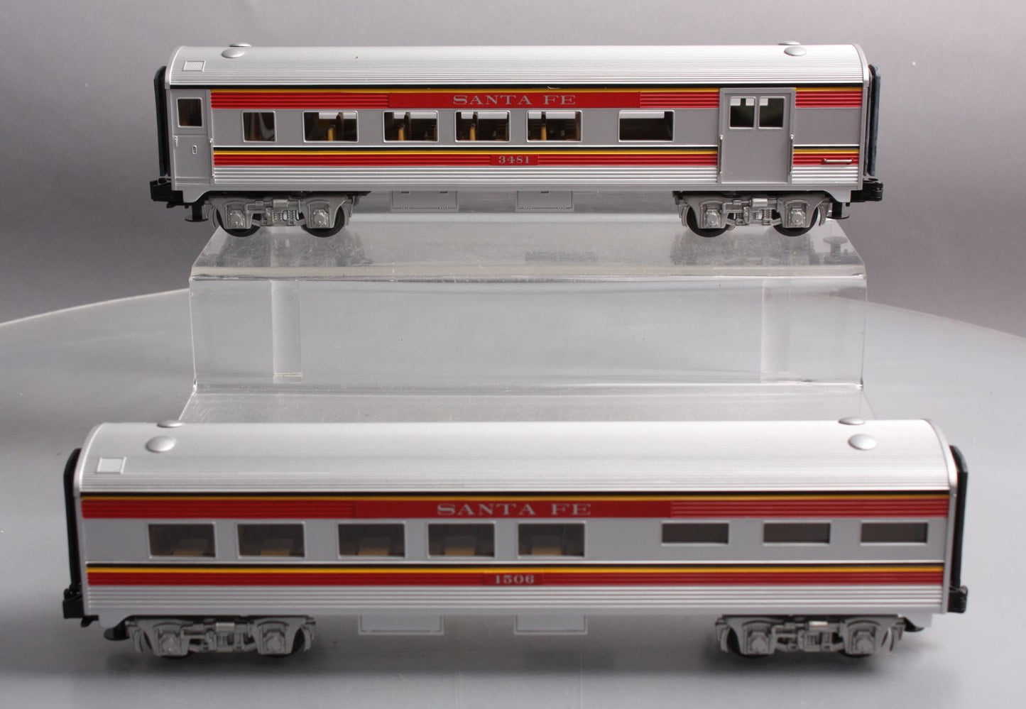 MTH 30-6129 O Santa Fe Streamlined Combo/Diner Set #1506, #3481 NIB