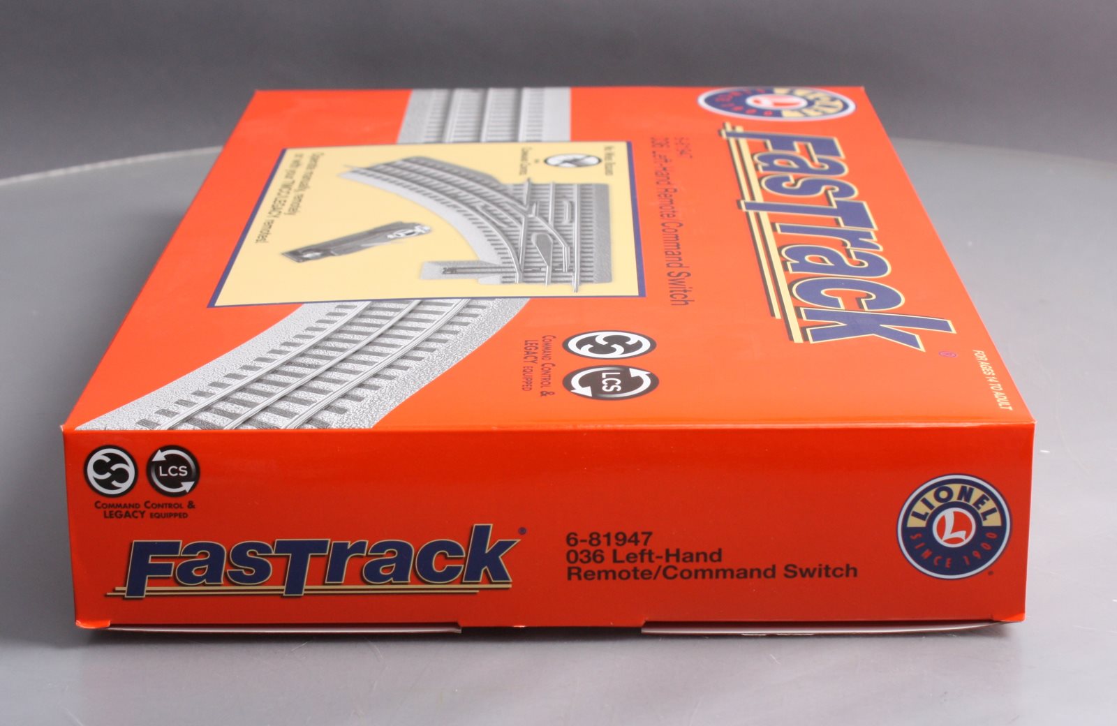 Lionel 6-81947 O-36 Remote Left Hand FasTrack Remote/Command Switch Turnout LN/Box