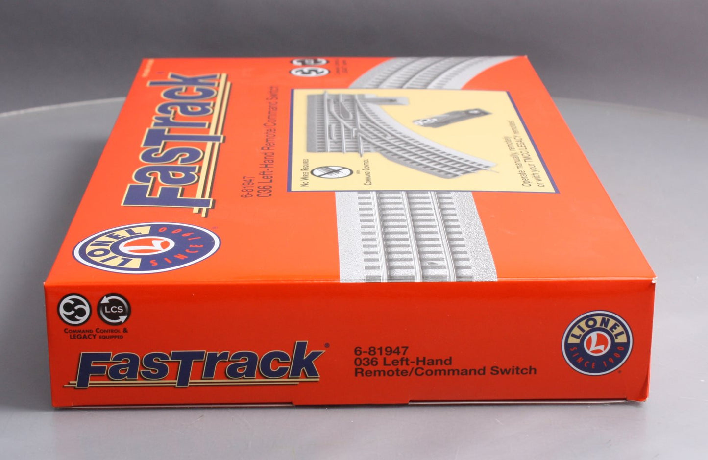 Lionel 6-81947 O-36 Remote Left Hand FasTrack Remote/Command Switch Turnout LN/Box