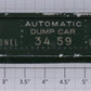 Lionel 3459-21 Green #3459 Automatic Dump Car Tray