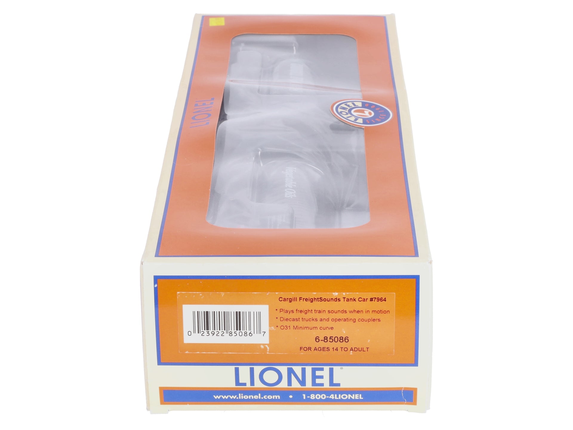 Lionel 6-85086 O Cargil Foods 30K Tank Car Car with Freight Sounds #7964