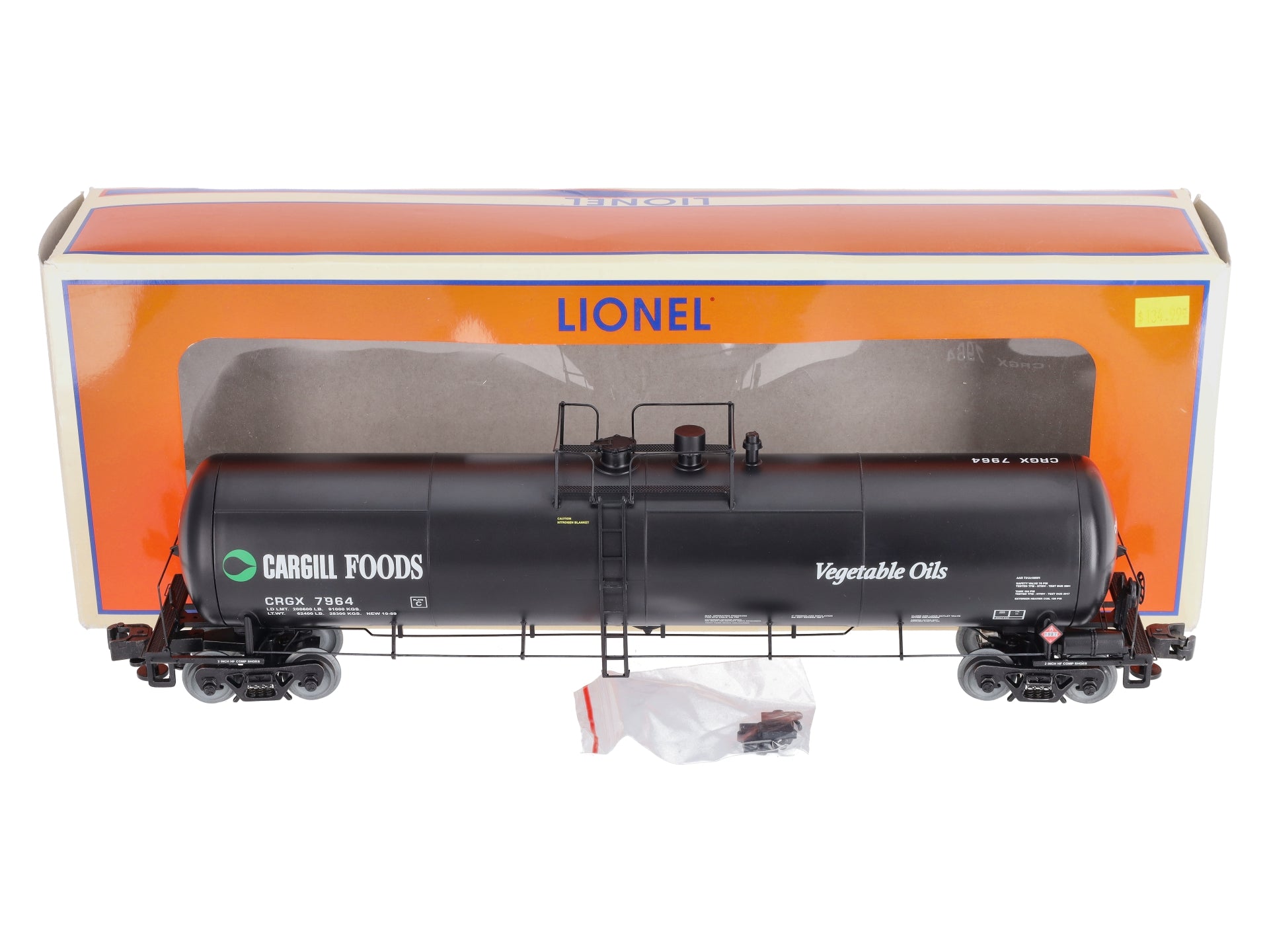 Lionel 6-85086 O Cargil Foods 30K Tank Car Car with Freight Sounds #7964