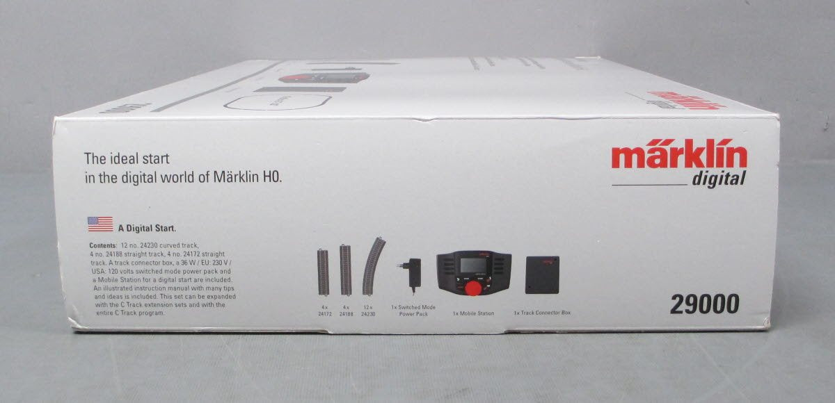 Marklin 29000 HO Scale 110 Volt Digital Command Station, Power Pack & Track Set