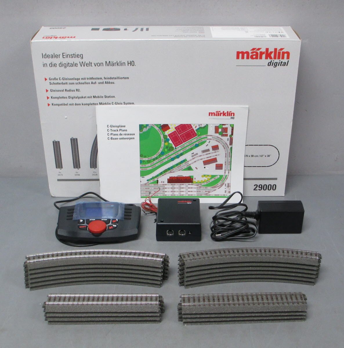 Marklin 29000 HO Scale 110 Volt Digital Command Station, Power Pack & Track Set