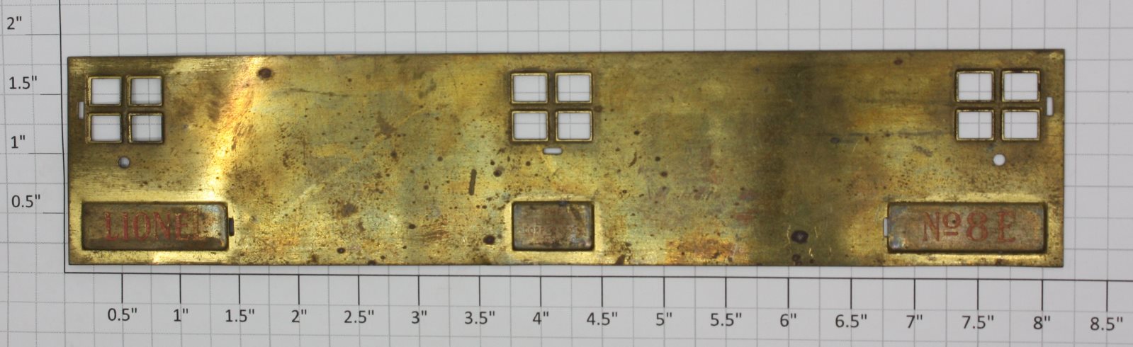Lionel 8E-20 Brass Window insert