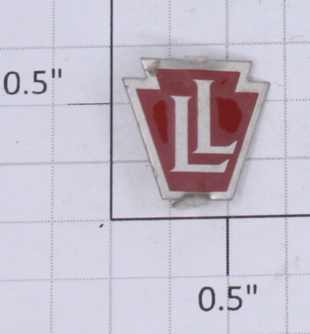 Lionel 385-1 LL Nickel/Red Keystone Nameplate Number Board -Fits 385 392 1835