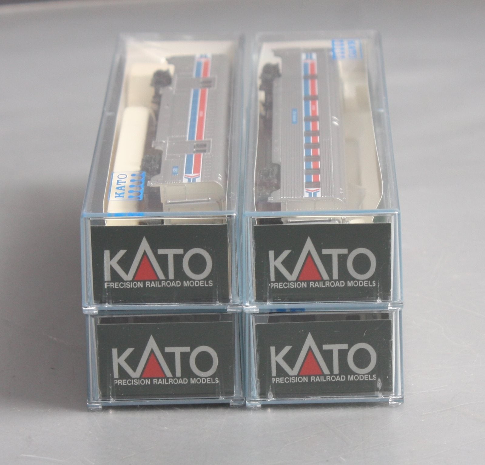 Kato 106-3522 N Scale Amtrak Phase I 4-Car Passenger Set EX/Box