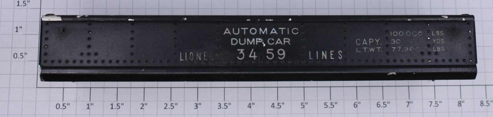 Lionel 3459-21 Black #3459 Automatic Dump Car Tray