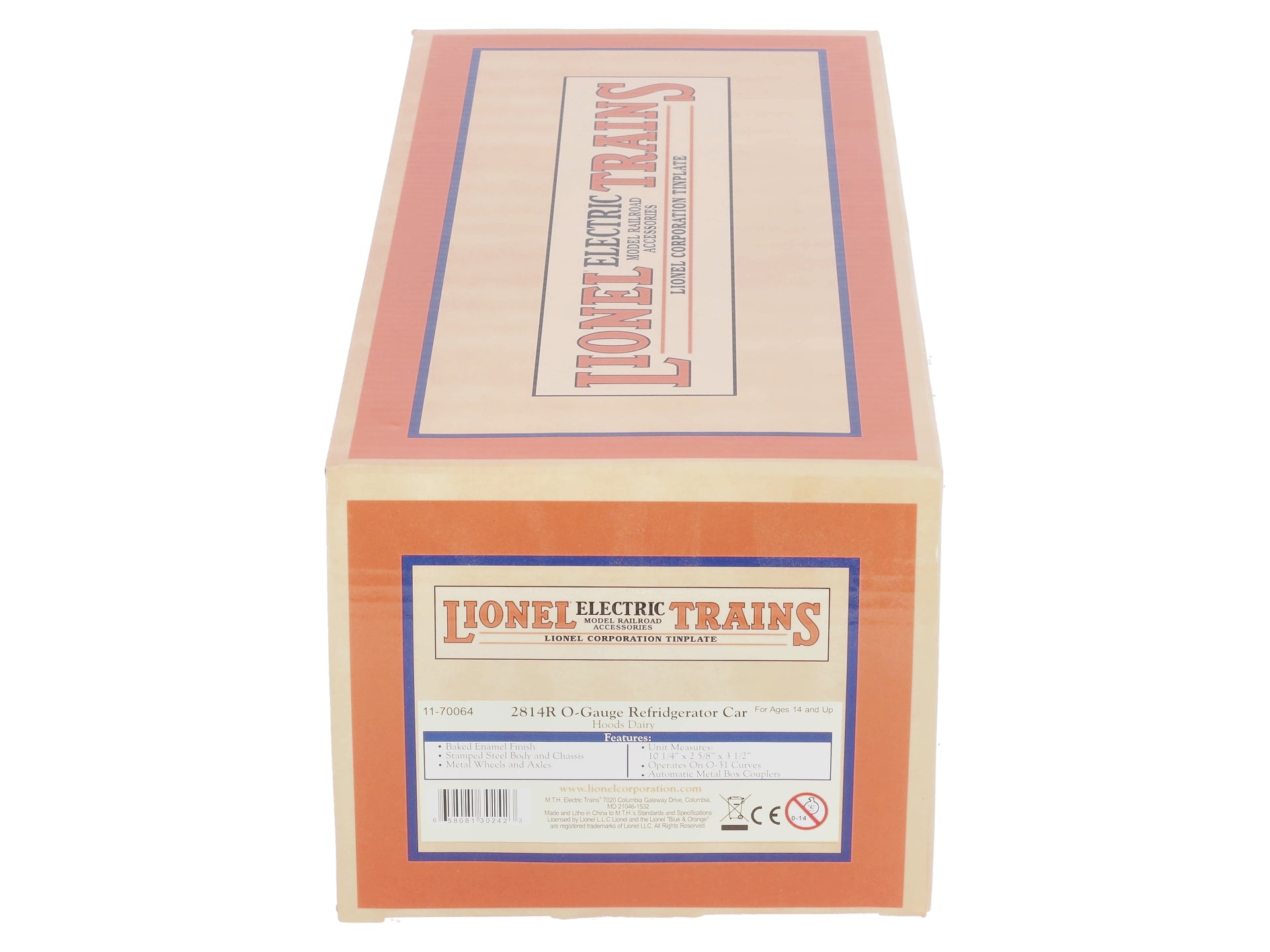 MTH 11-70064 O Gauge Tinplate Hoods Dairy 2814R Refrigerator Car
