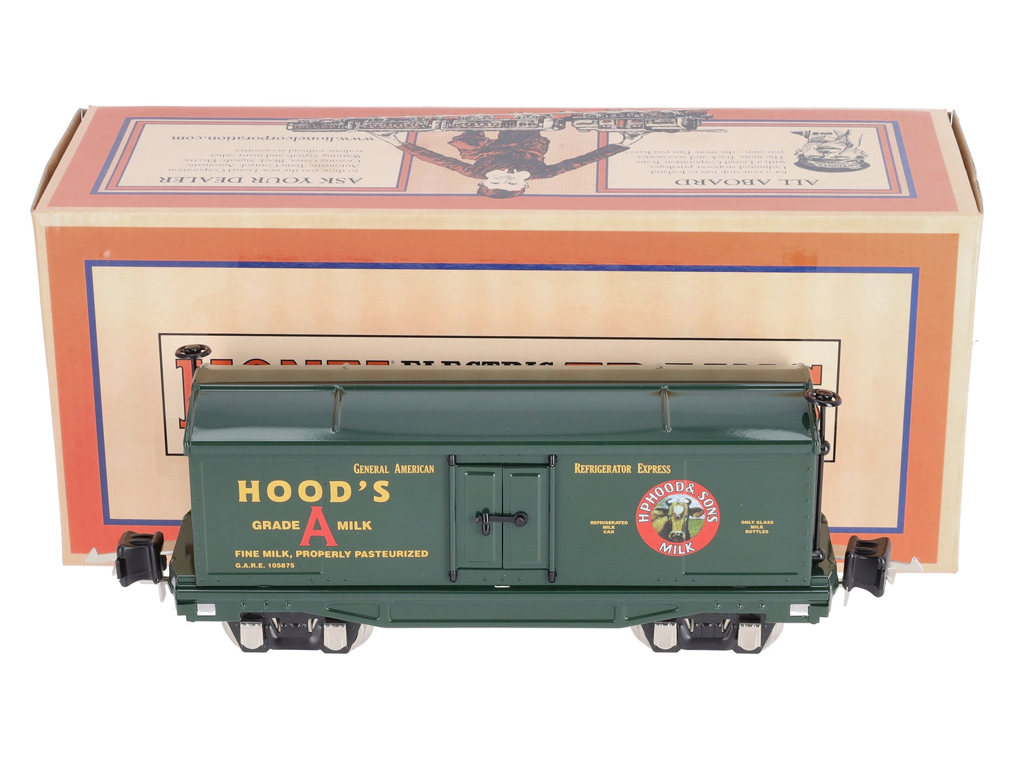 MTH 11-70064 O Gauge Tinplate Hoods Dairy 2814R Refrigerator Car