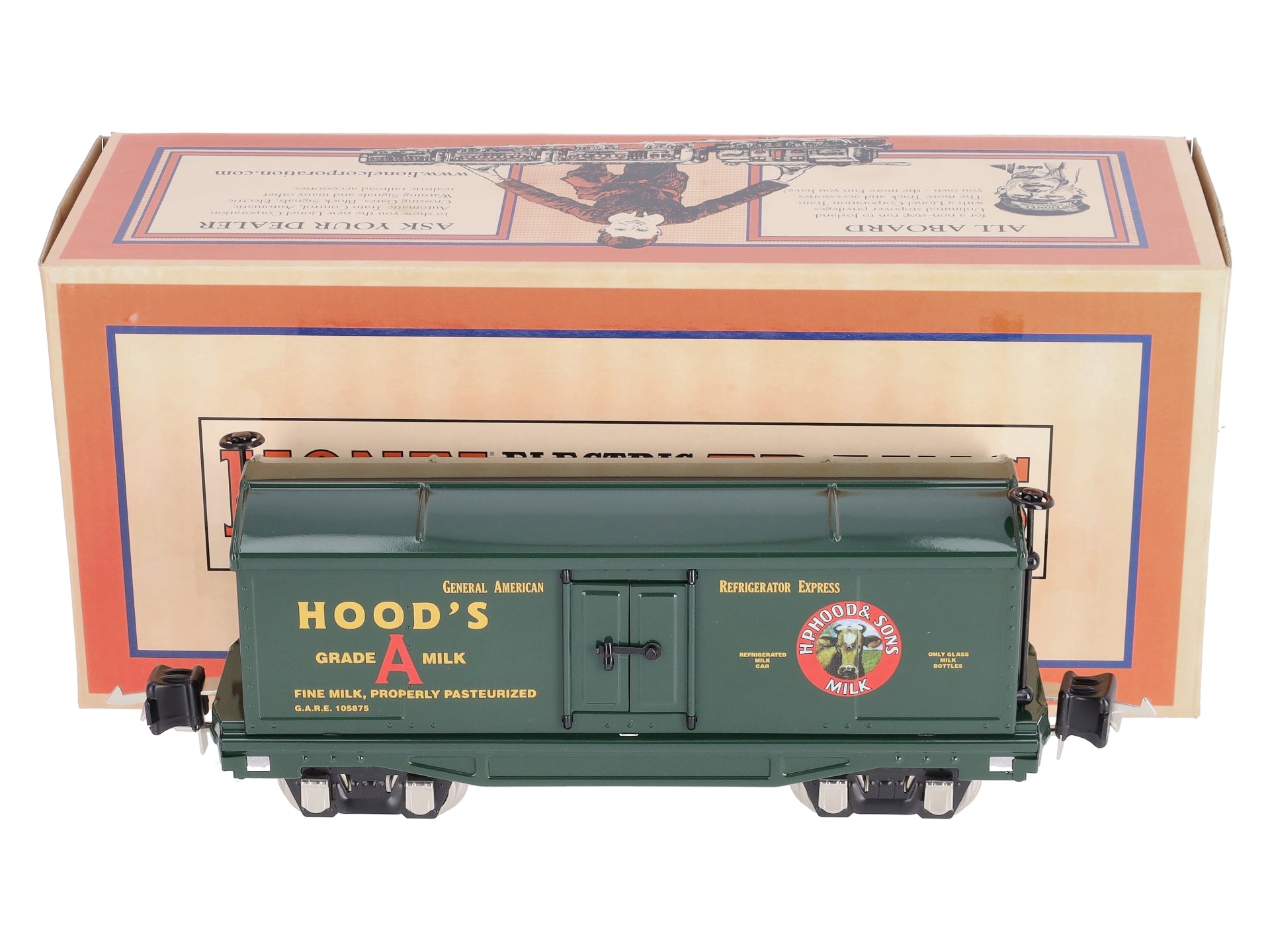 MTH 11-70064 O Gauge Tinplate Hoods Dairy 2814R Refrigerator Car