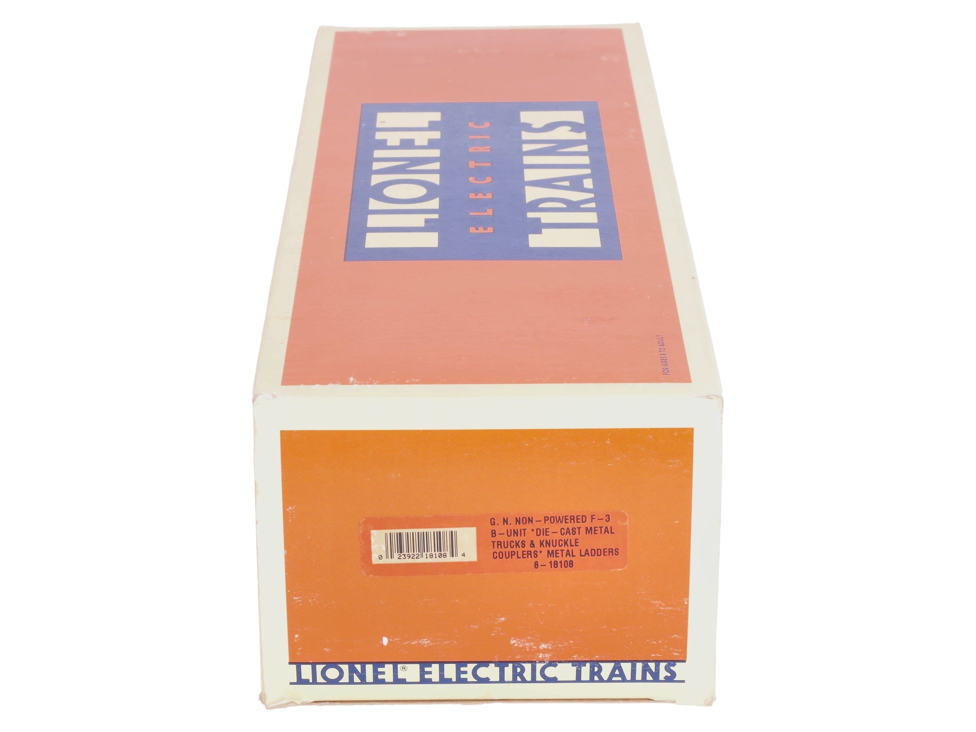 Lionel 6-18108 O Gauge Great Northern F3 B-Unit Dummy Diesel #371-B LN/Box
