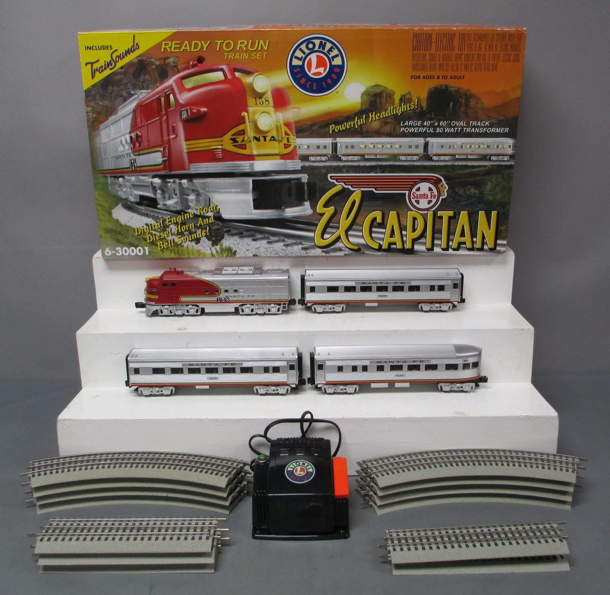 Lionel 6-30001 O Gauge Santa Fe El Capitan Diesel Passenger Train Set