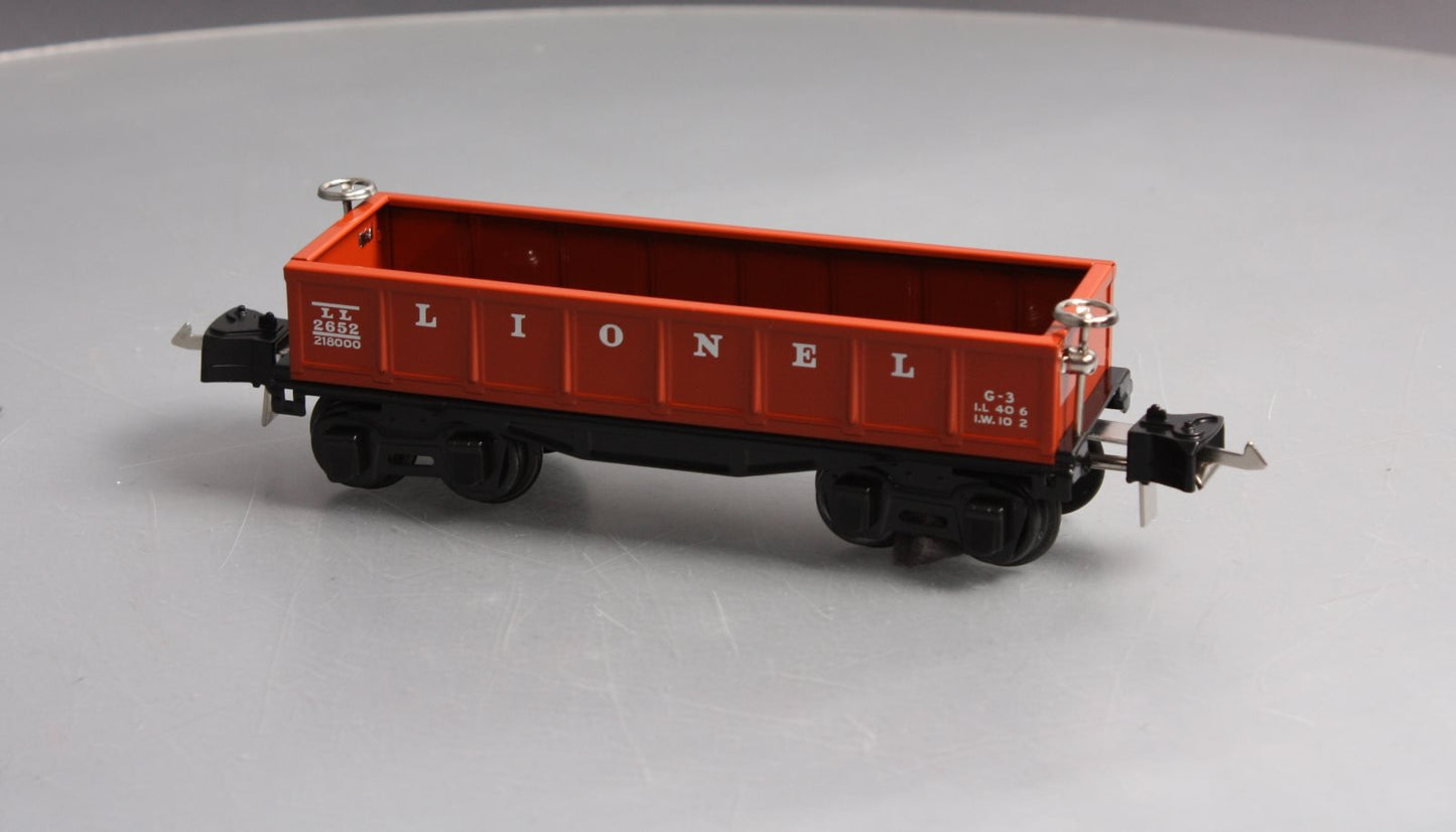 MTH 11-70036 O Gauge Lionel Tinplate Red Gondola Car #2652
