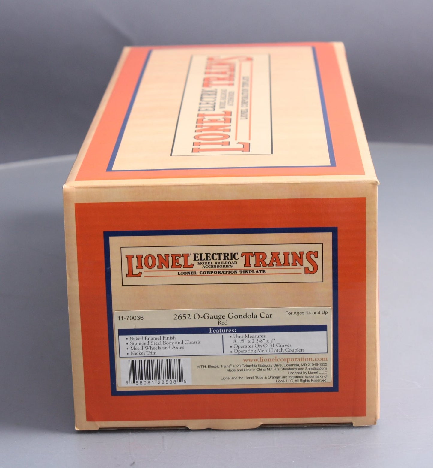 MTH 11-70036 O Gauge Lionel Tinplate Red Gondola Car #2652