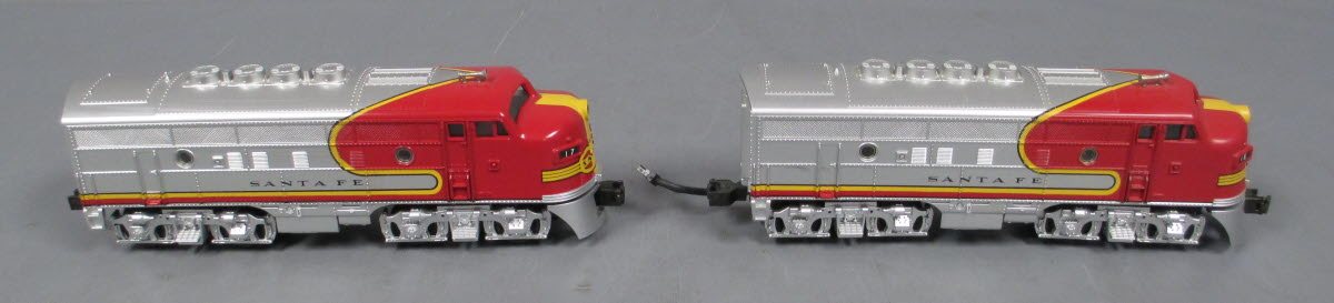 MTH 30-2131-0 O Gauge Santa Fe F-3 AA Diesel Locomotive Set w/ Horn #16/17 LN/Box