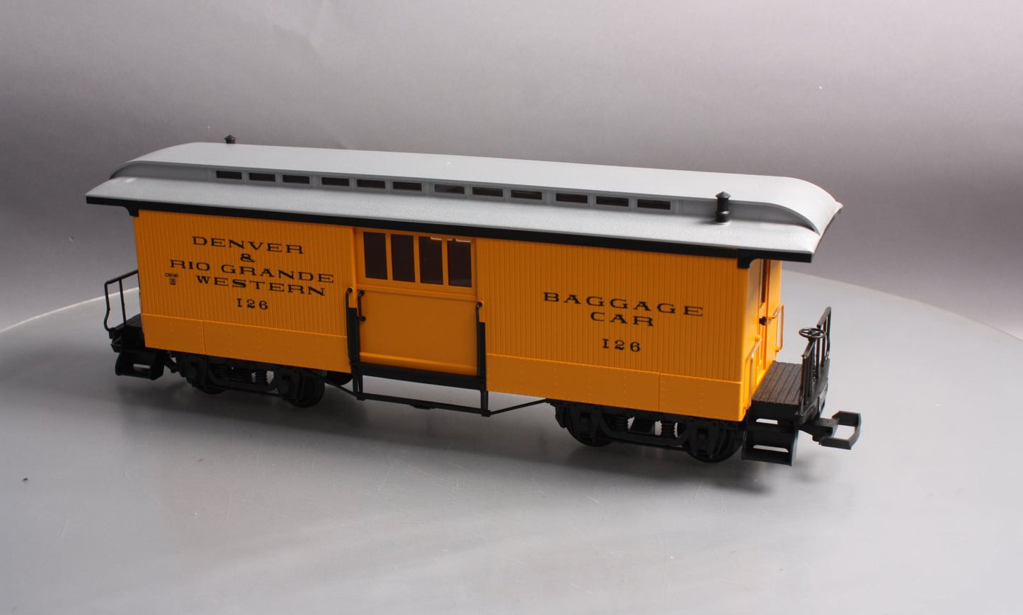 LGB 3084 G Scale D&RG Yellow & Silver Baggage Car #126 LN/Box