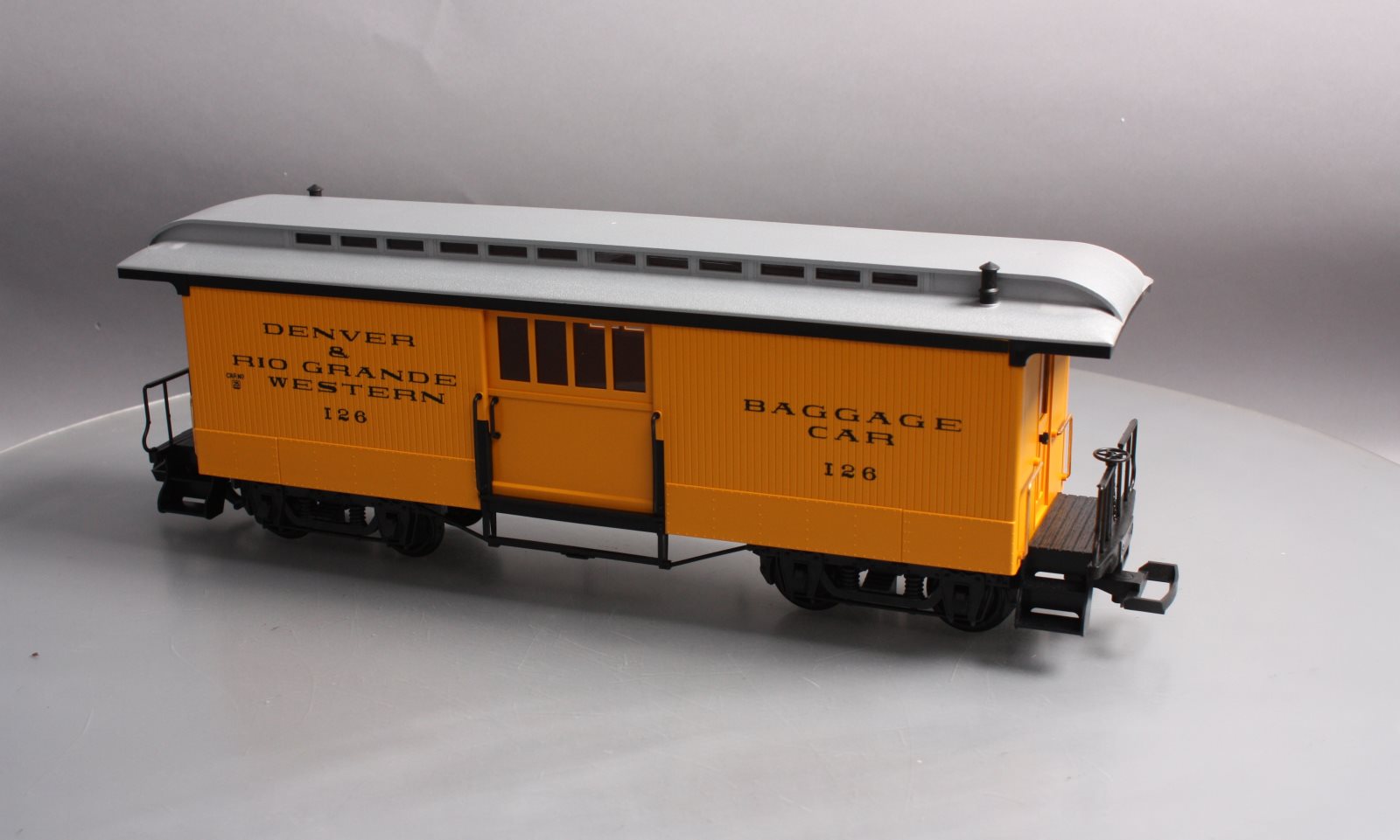 LGB 3084 G Scale D&RG Yellow & Silver Baggage Car #126 LN/Box