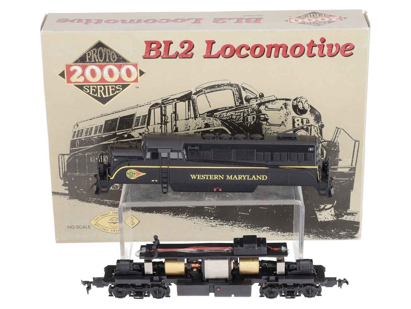 Proto 2000 8697 HO Scale Western Maryland BL2 Diesel Locomotive #81 LN/Box