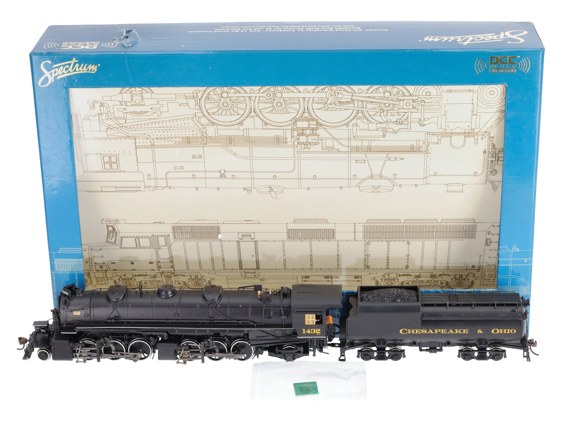 Bachmann 84814 HO C&O 2-6-6-2 Steam Loco & Vandy Tender w/DCC & Sound #1432