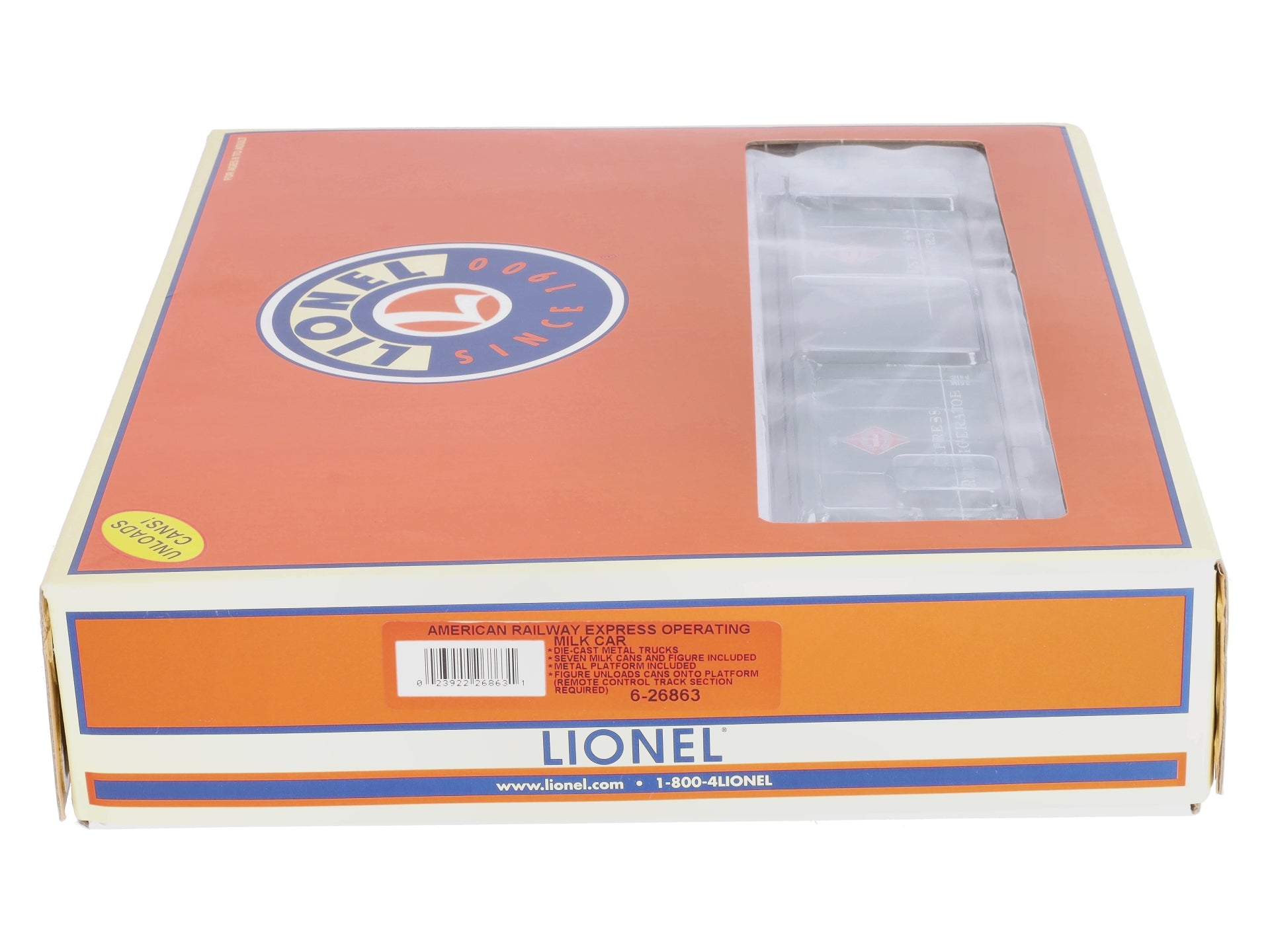 Lionel 6-26863 O Gauge American Railway Express Operating Milk Car #308 LN/Box