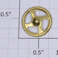 Lionel 211-17 3/4" Late Brass Brake Wheel for 200-500 Series Freight Cars