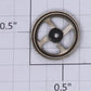 Lionel 211-17 3/4" Late Nickel Brake Wheel for 200-500 Series Freight Cars