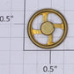 Lionel 211-15 3/4" Early Brass Brake Wheel with Cover #200-500 Series