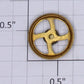 Lionel 211-15 3/4" Early Brass Brake Wheel with Cover #200-500 Series