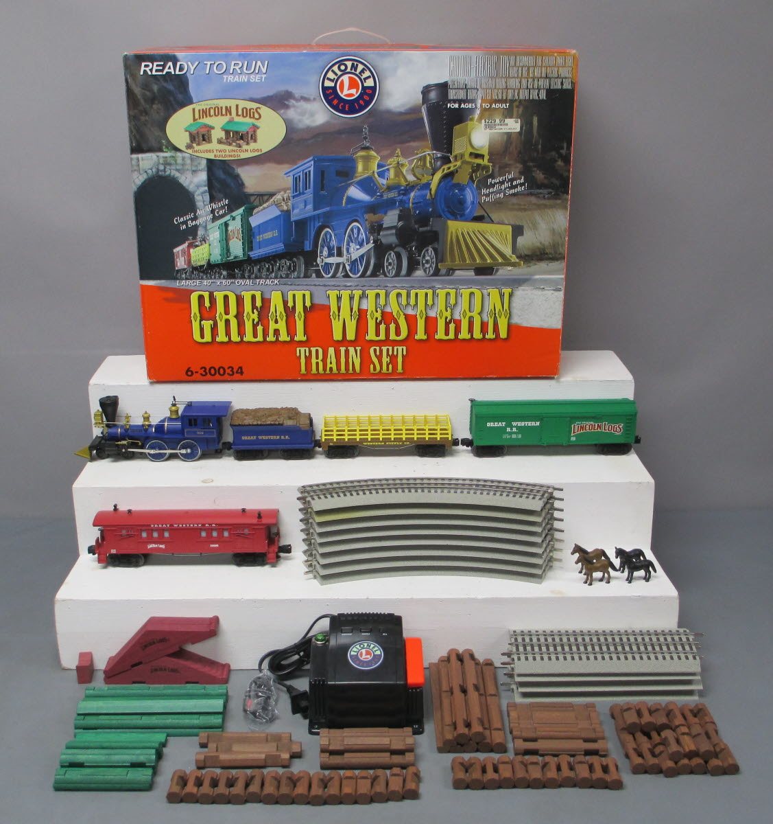 Lionel 6-30034 O Gauge Great Western Steam Train Set LN/Box