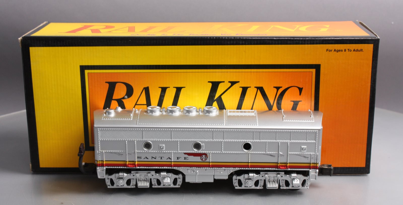 MTH 30-2133 O Gauge Santa Fe F3 B-Unit Non-Powered Diesel Engine LN/Box