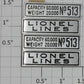 Lionel 513-10 Nickel Lionel Lines and Number Plates (Set of 4)