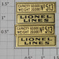 Lionel 513-10 Brass Lionel Lines and Number Plates (Set of 4)