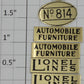 Lionel 814-20 Brass Lionel Lines and Number Plates (Set of 6)