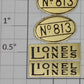 Lionel 813-20 Brass Lionel Lines and Number Plates (Set of 4)