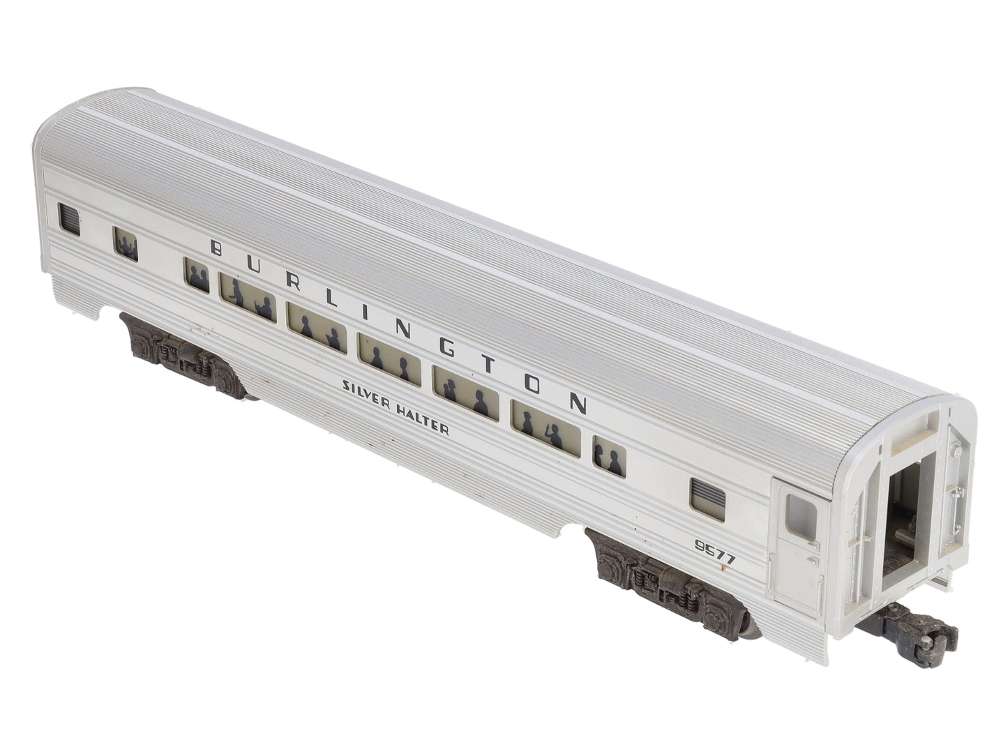 Lionel 6-9577 O Gauge Burlington "Silver Halter" Aluminum Passenger Coach EX/Box