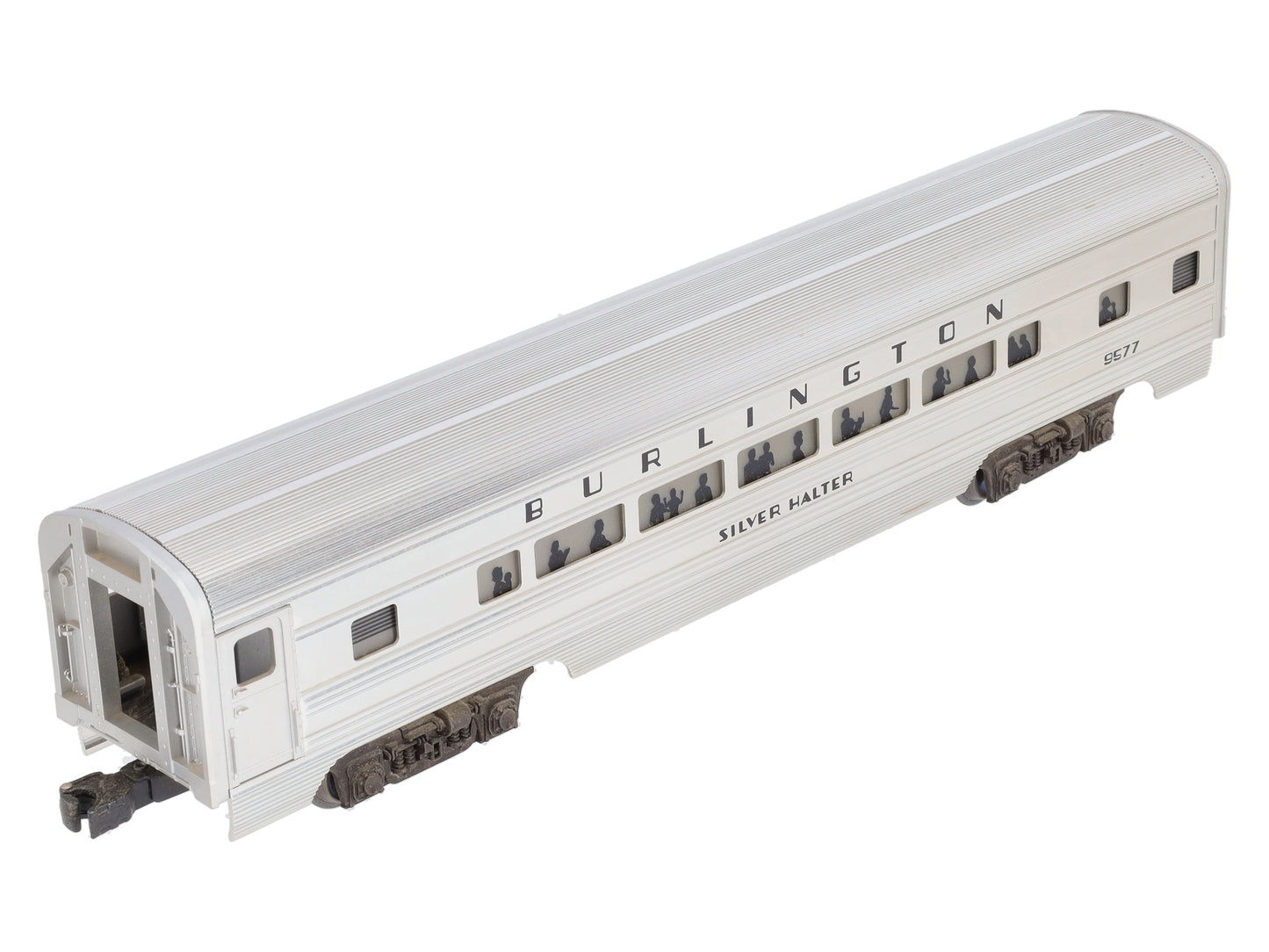 Lionel 6-9577 O Gauge Burlington "Silver Halter" Aluminum Passenger Coach EX/Box