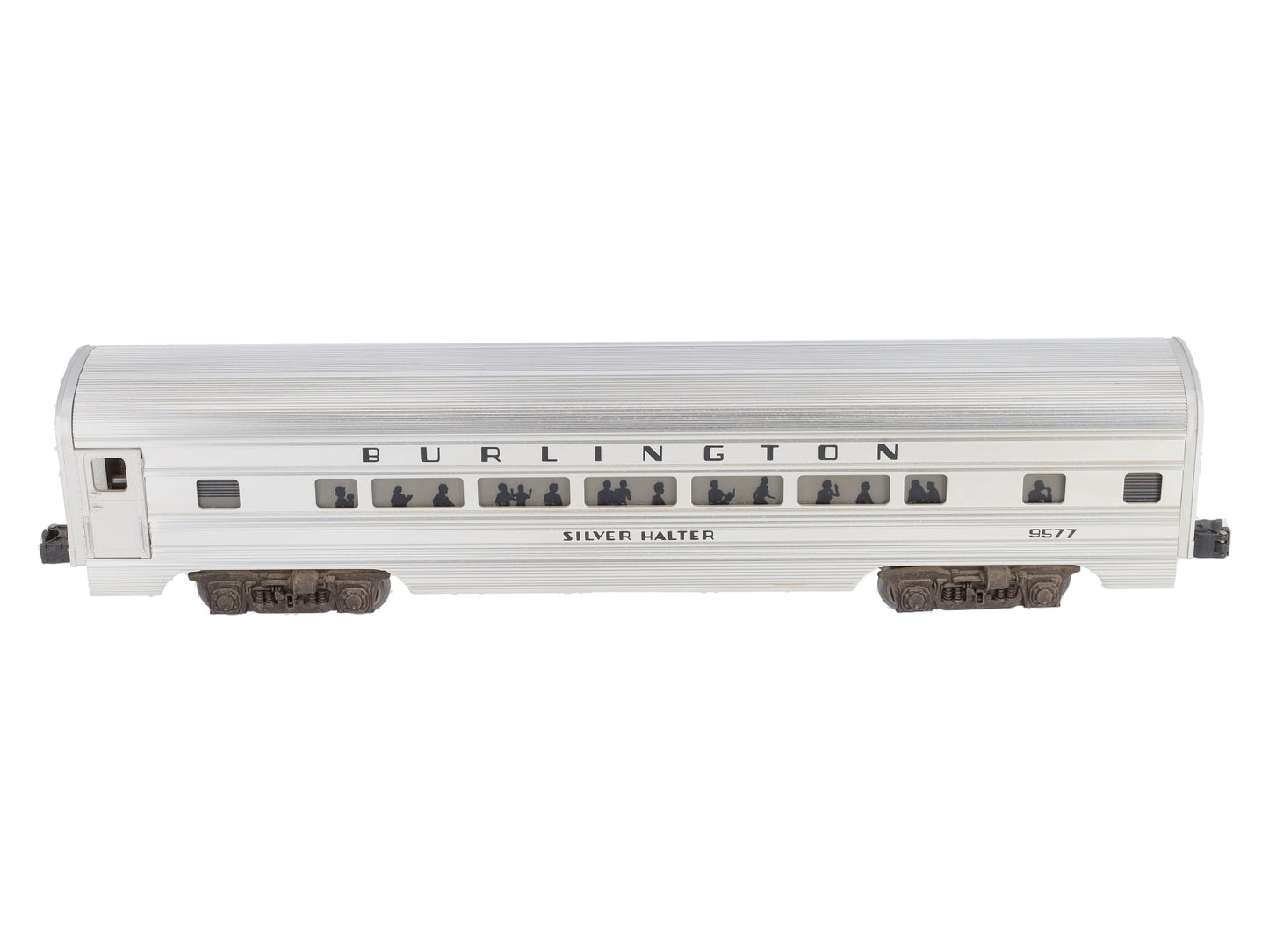 Lionel 6-9577 O Gauge Burlington "Silver Halter" Aluminum Passenger Coach EX/Box