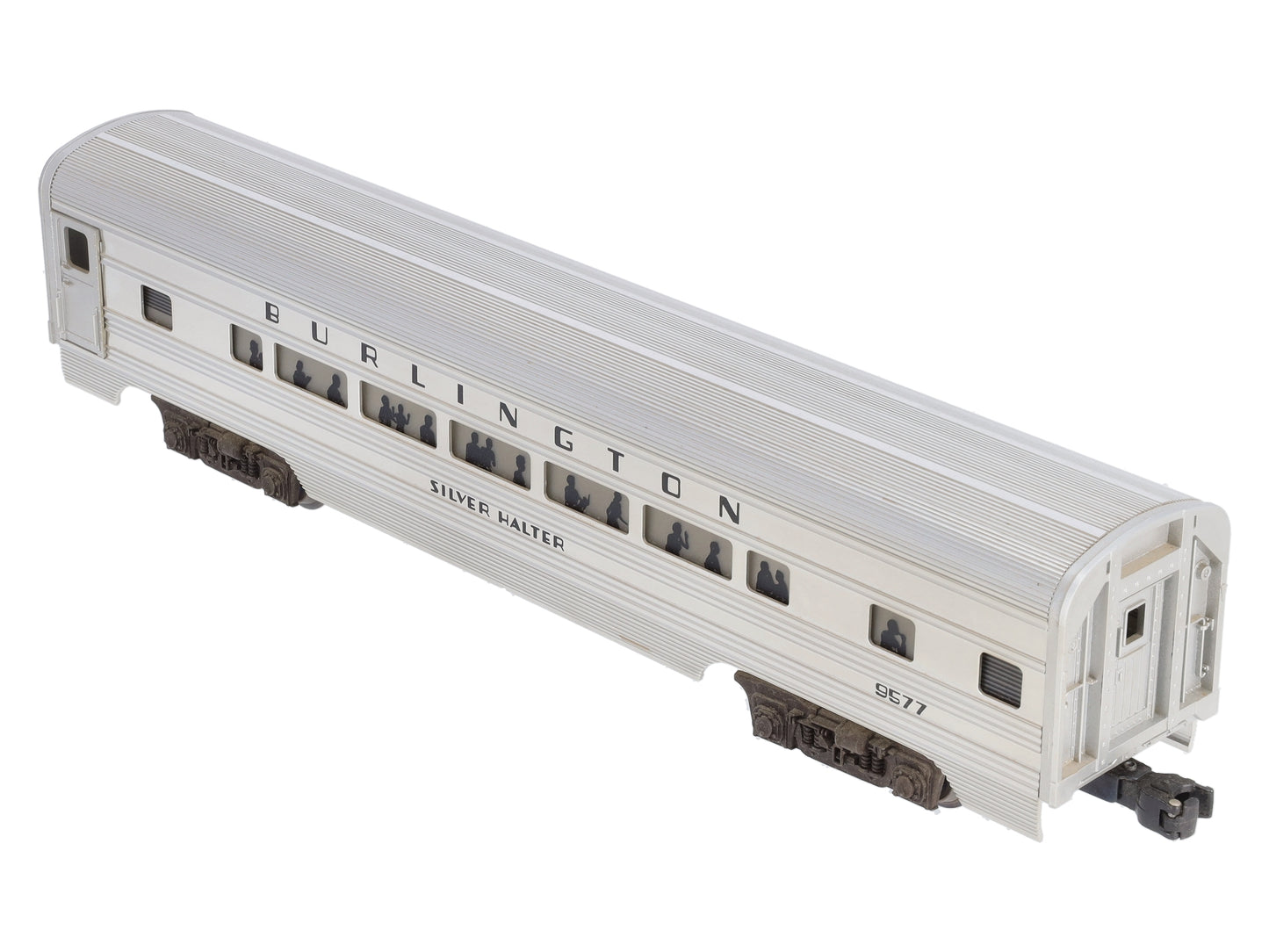 Lionel 6-9577 O Gauge Burlington "Silver Halter" Aluminum Passenger Coach EX/Box