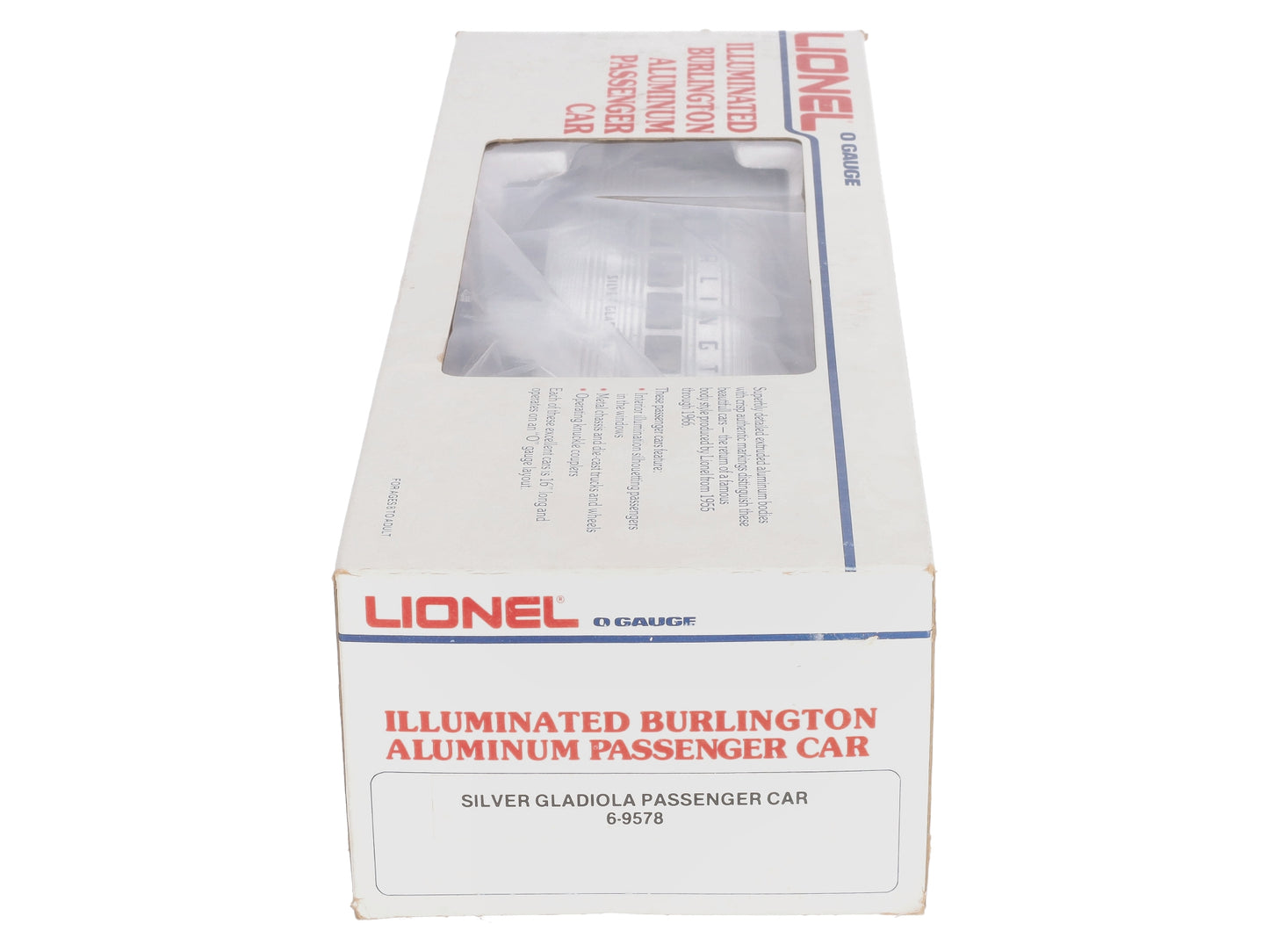 Lionel 6-9578 O Burlington "Silver Gladiola" Aluminum Passenger Car EX/Box