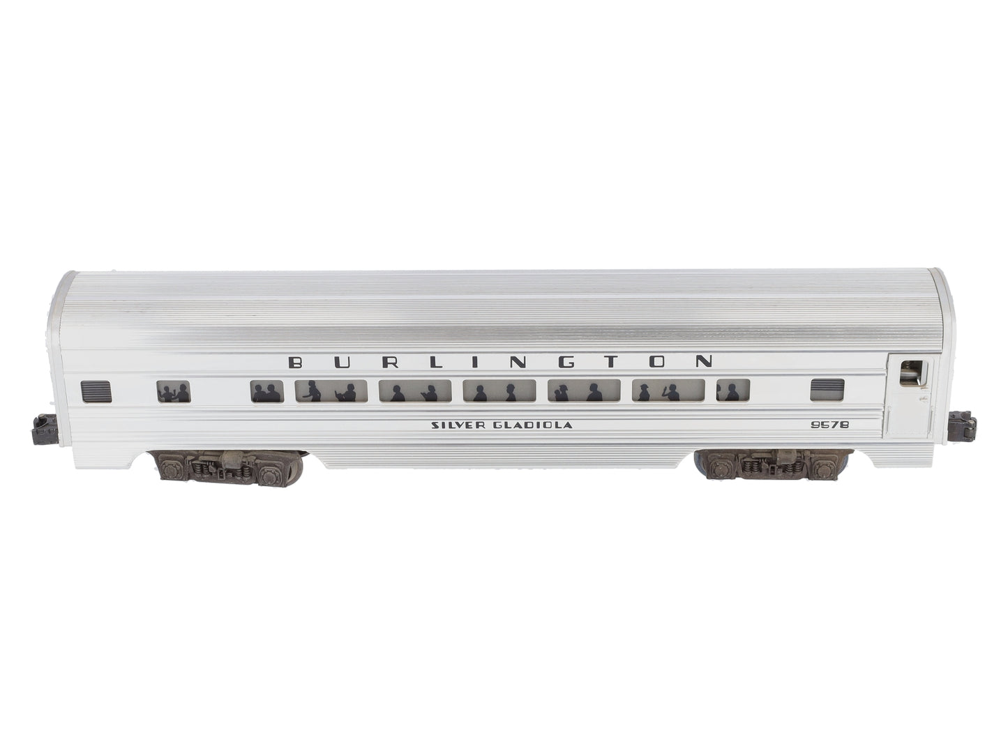 Lionel 6-9578 O Burlington "Silver Gladiola" Aluminum Passenger Car EX/Box
