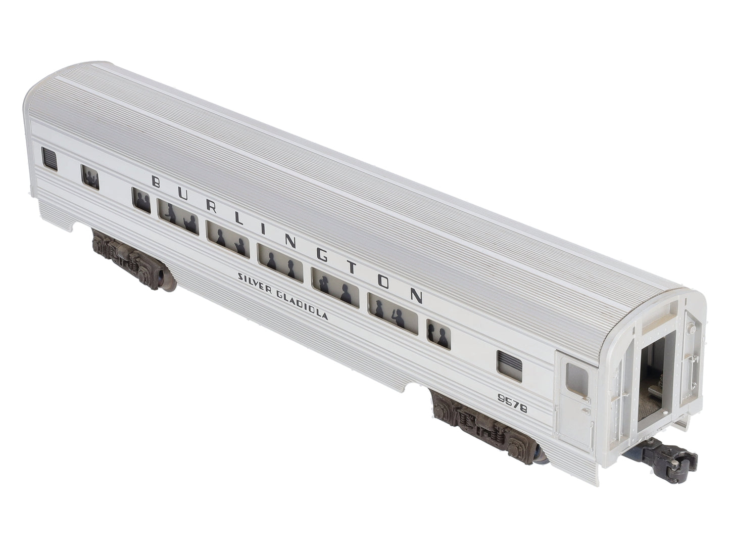 Lionel 6-9578 O Burlington "Silver Gladiola" Aluminum Passenger Car EX/Box