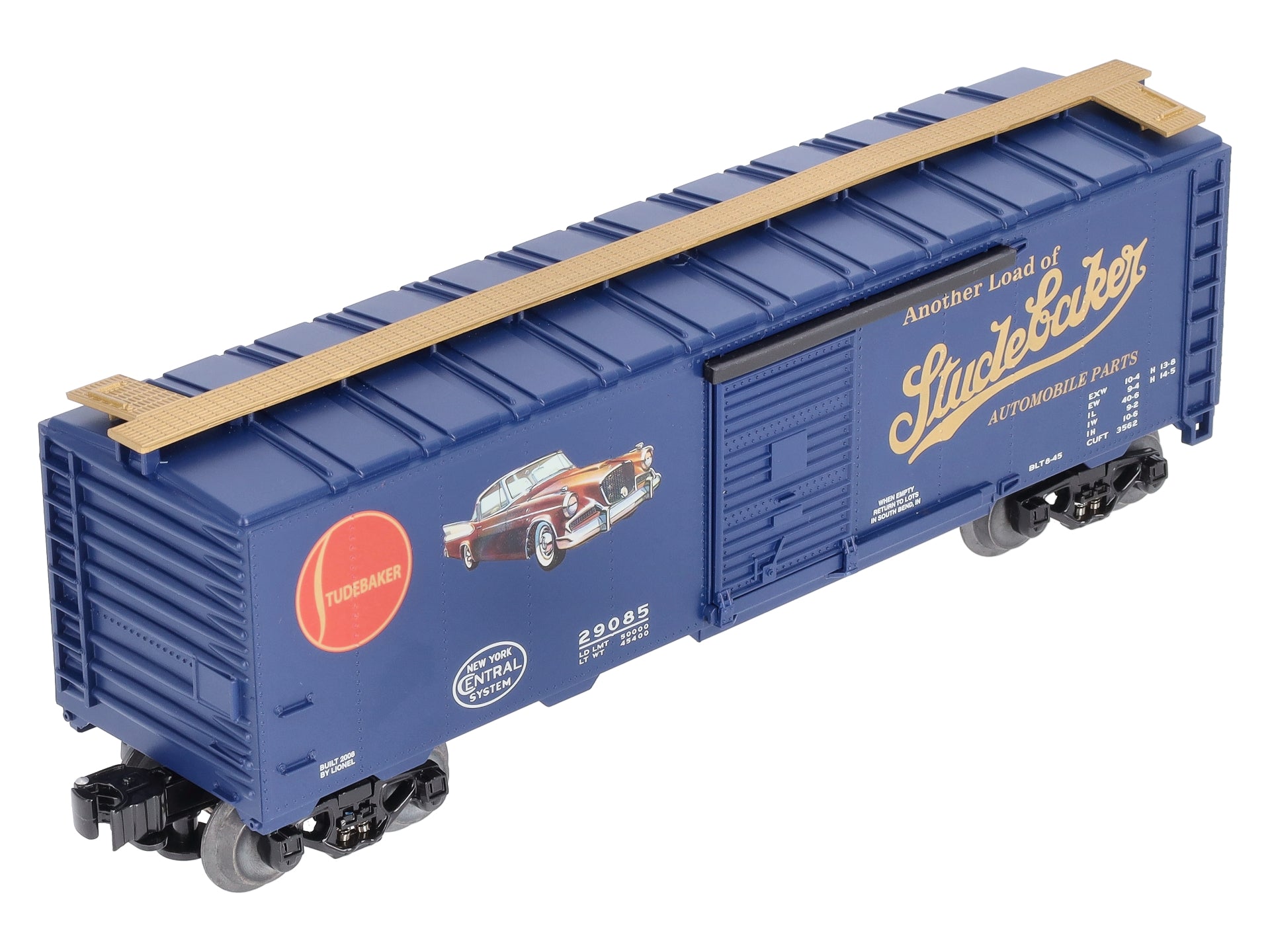 Lionel 6-52506 O Gauge LOTS-2008 Studebaker Convention Meet Boxcar #29085 LN/Box