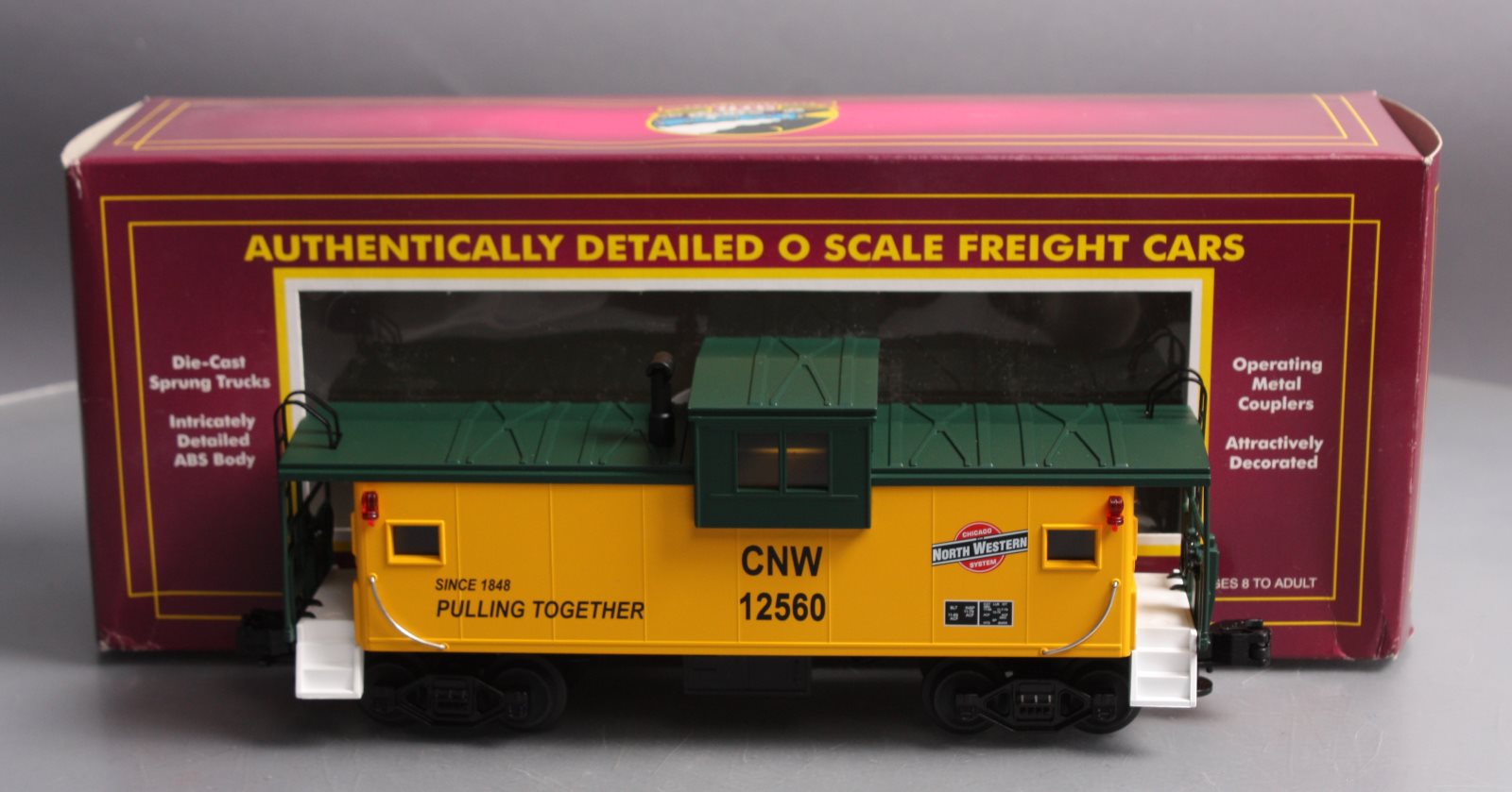MTH 20-91011 O Gauge Chicago and Northwestern Extended Vision Caboose #12560 LN/Box