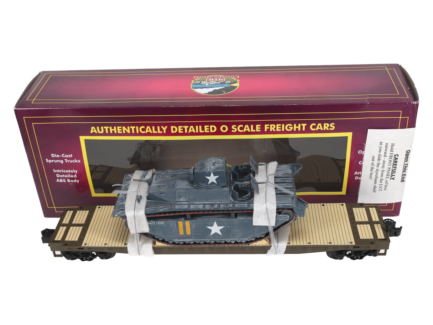 MTH 2098914 O US Army Flatcar w/M4 Sherman Tank