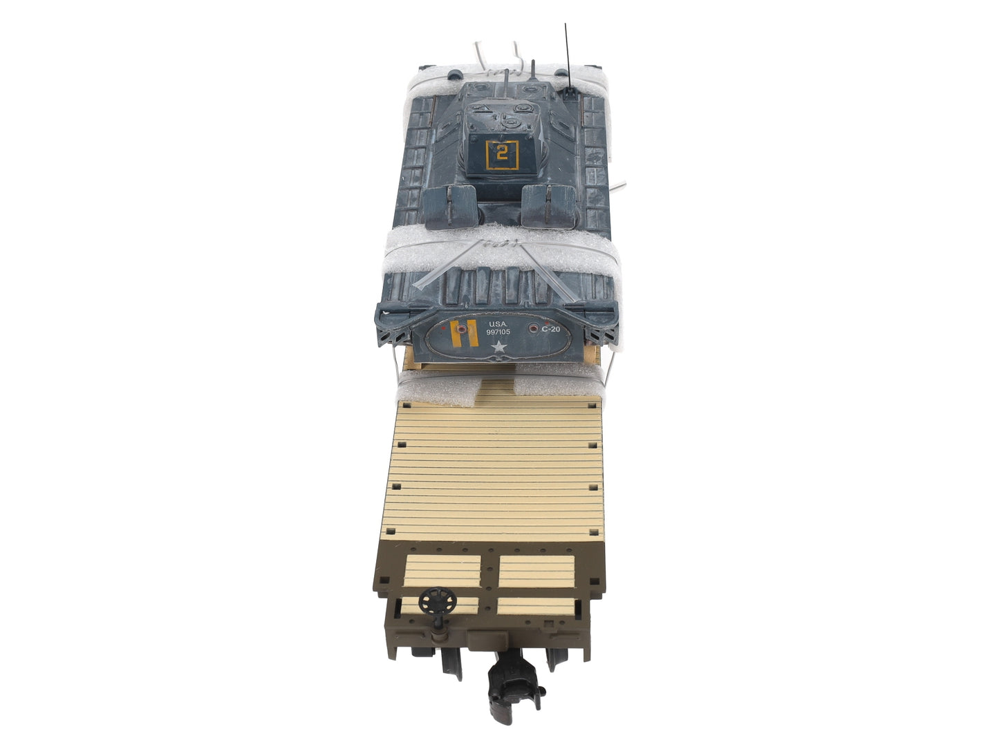 MTH 2098914 O US Army Flatcar w/M4 Sherman Tank