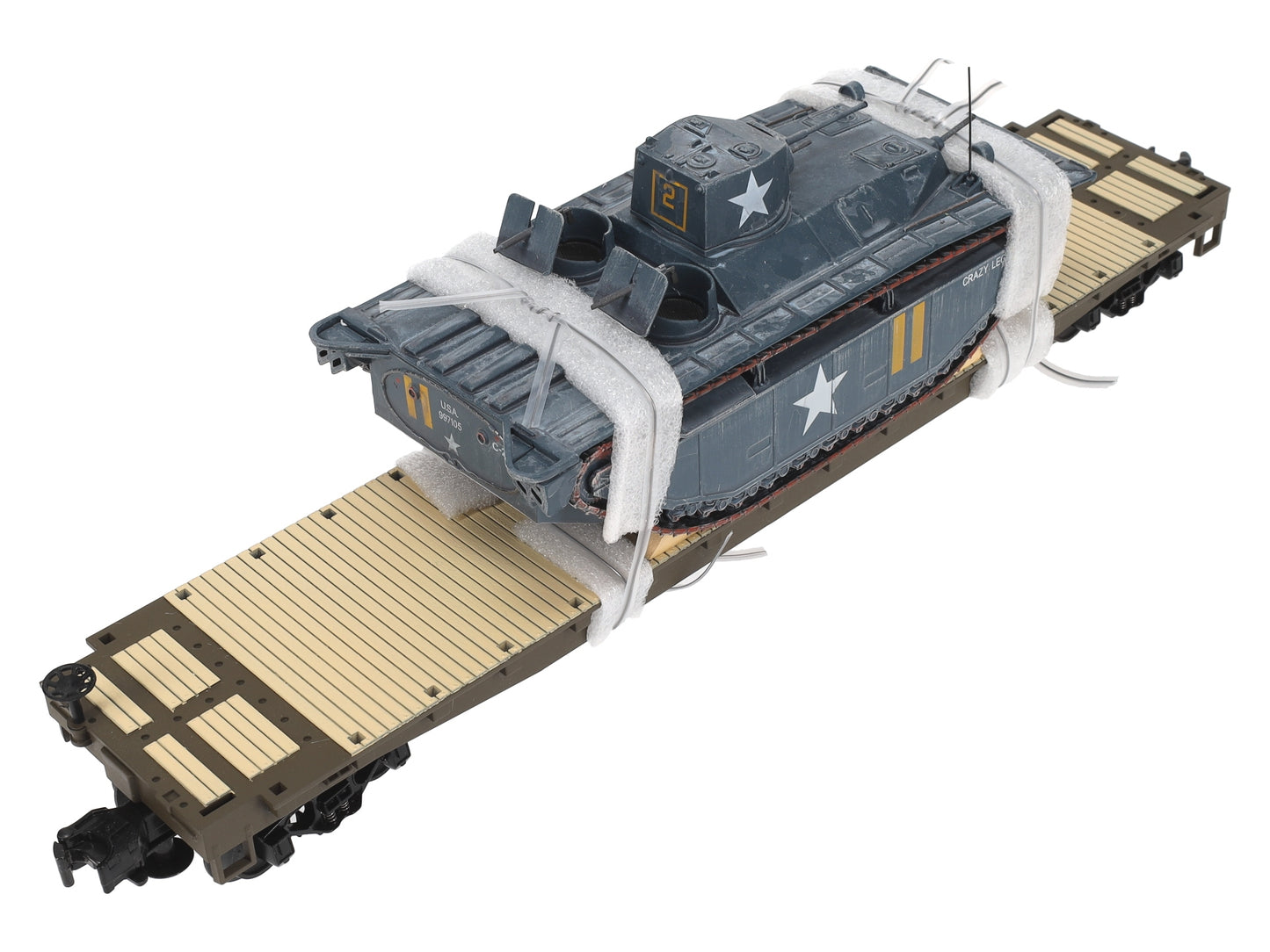 MTH 2098914 O US Army Flatcar w/M4 Sherman Tank